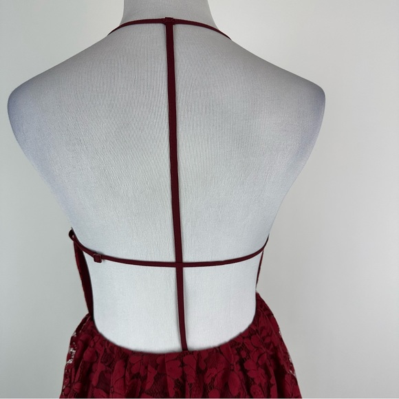 NBD X Revolve Red Lace Get Out Dress Medium - Picture 13 of 16